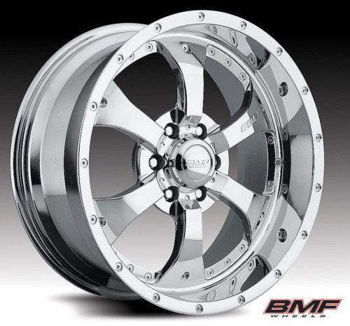 20" x 10" bmf novakane chrome rims & 315/60/20 toyo open country mt wheels tires