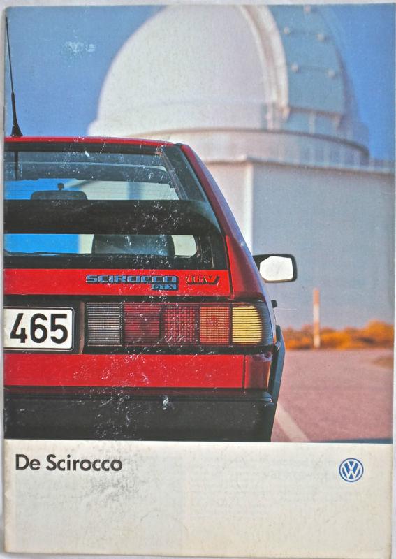 1986 volkswagen scirocco sales catalog, in dutch