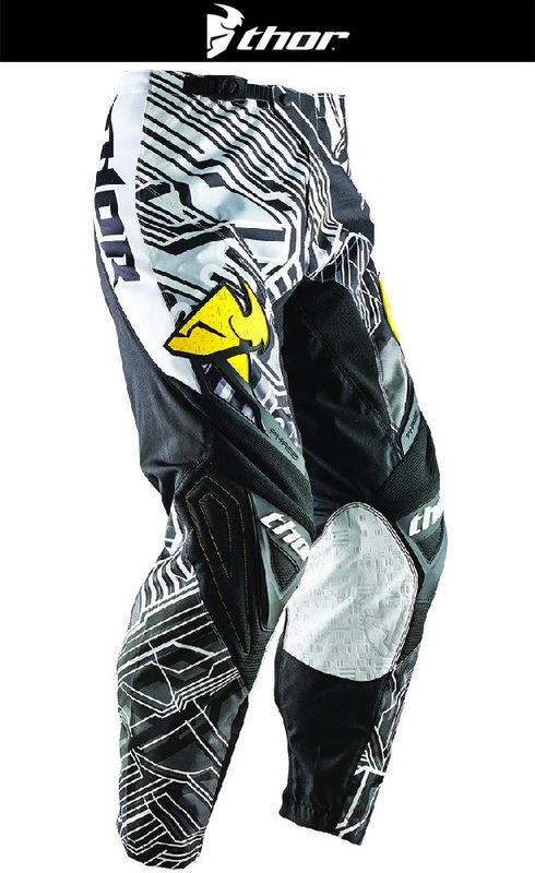 Thor youth phase fusion yellow black grey dirt bike pants motocross  atv 2014
