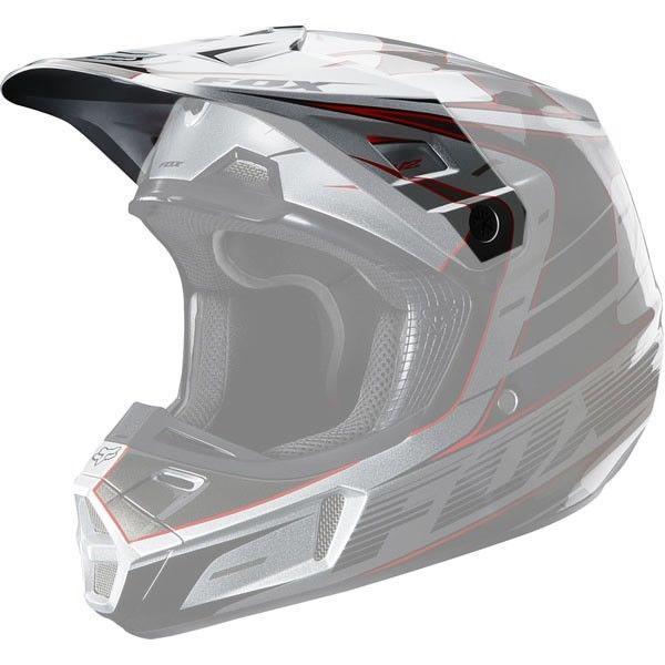 Fox racing v2 2013 helmet visors race silver no size