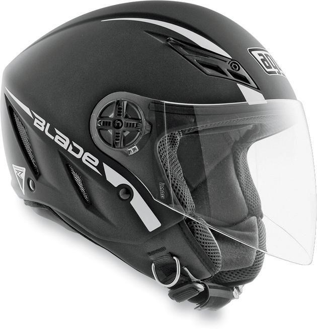 Agv blade open face motorcycle helmet flat black xl/x-large