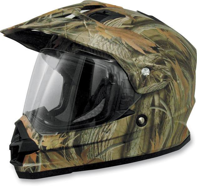 Afx fx-39ds camo dual sport motorcycle helmet wood camo lg/large