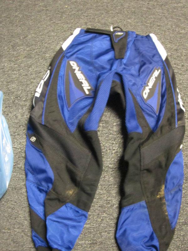 Blue / black youth oneal racing element pants 8 - 10