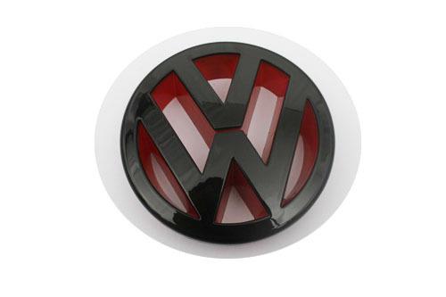 Gloss black red front grille emblem badge for vw golf mk5 gti 2.0t fast fsi