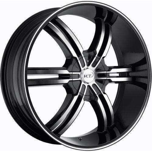 22x8.5 black vct torino wheels 5x115 5x120 +40 acura rl zdx tl mdx mini