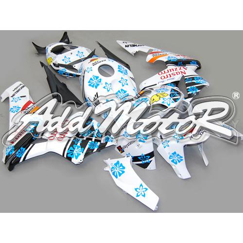 Injection molded fit 2005 2006 cbr600rr 05 06 blue white fairing 65n26