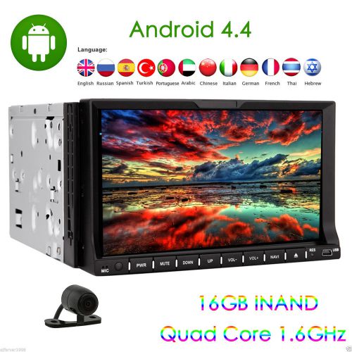 Android quad core car gps navigator audio video system bluetooth mic wifi camera