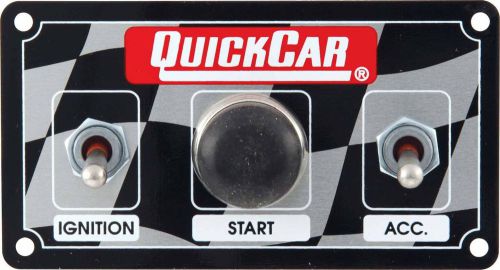 Quickcar racing products 4-5/8 x 2-1/2 in dash mount switch panel p/n 50-031