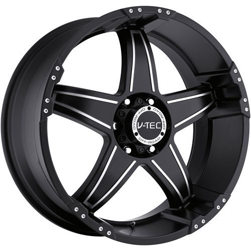 18x9 black v-tec wizard  8x6.5 -12 wheels nitto mud grappler 33x12.50r18lt tires