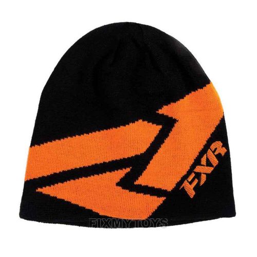 Fxr black / orange icon beanie winter hat cap - new with tags - one size