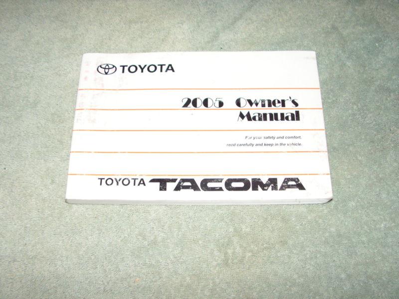 2005 toyota tacoma  owners manual
