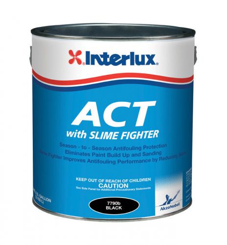 Interlux act fiberglass bottomkote boat paint blue gallon