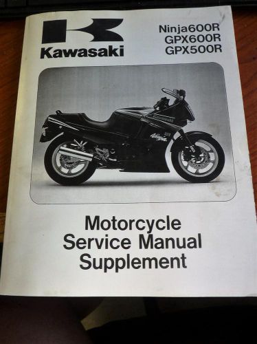 Kawasaki service manual supplement 1998 ninja600r, gpx600r, gpx500r (pt726)