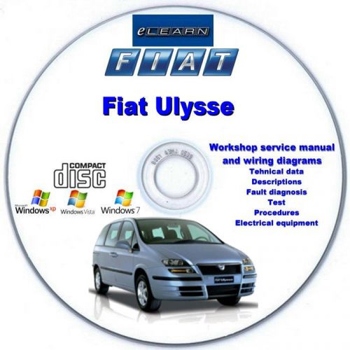 Fiat ulysse elearn – multilingual factory repair manual cd