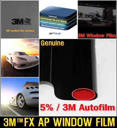 3m/30&#034;x10ft/vlt 5%/black tint film/solar/window/safety/glass/privacy/roll/uv/car