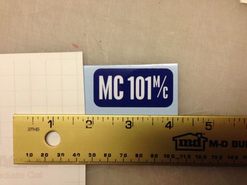 Mcculloch kart shroud decal mc101 m/c on blue 101
