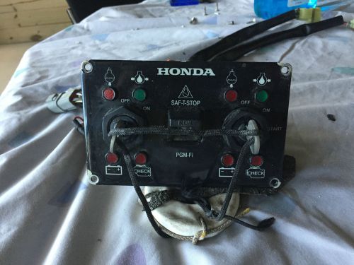 Honda outboard twin engine key switch panel with harrness
