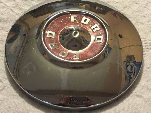 Vintage ford poverty style dog dish hubcap chrome
