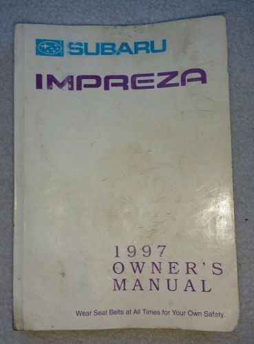 1997 subaru impreza owners manual