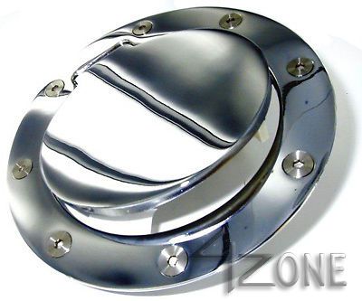 Billet chrome fuel gas door w/ magnet lock fit 01-06 silverado sierra custom fit