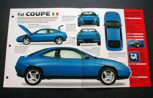 1997 fiat coupe 20v turbo unique imp brochure &#039;97