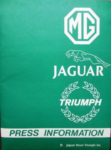 Original 1979 jaguar mg triumph press kit media release new york auto expo
