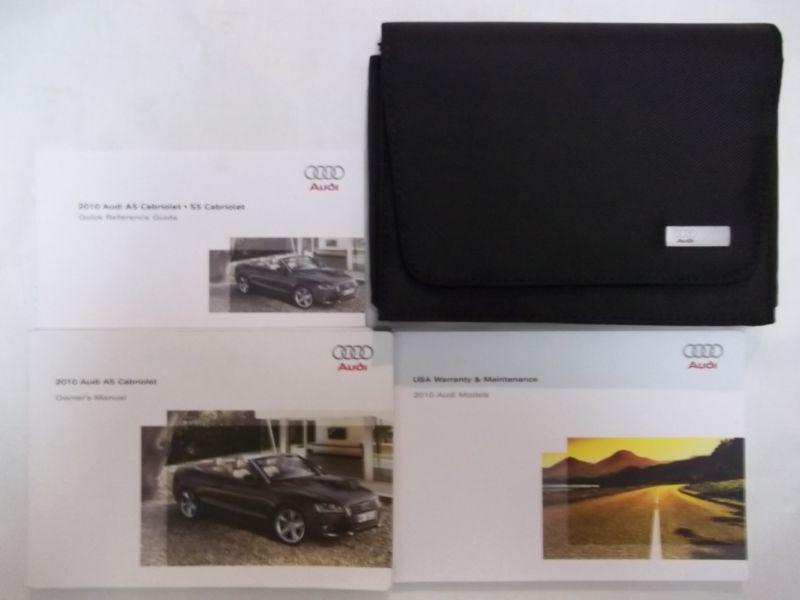 2010 audi a5 cabriolet owners manual set w case 