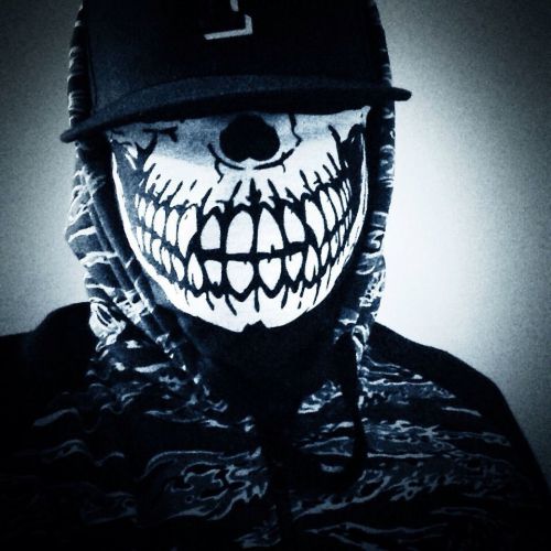 Big grin tube face mask cod skeleton motorcycle biker neck warmer