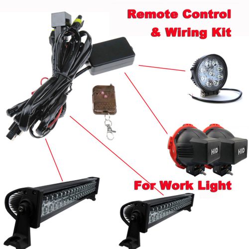 Kit car xenon hid kit work light bar relay wiring harness remote control swtich