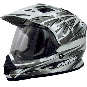 Afx fx-39 dual sport helmet multi silver
