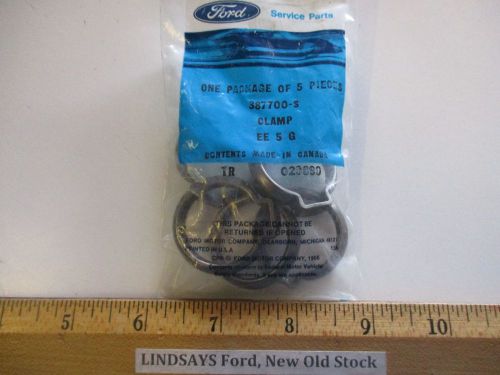 5 unopened pcs in 1 ford bag &#034;clamp&#034; part 387700-s, ee 5 g, nos free shipping