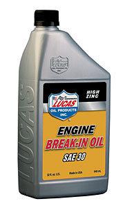 Lucas oil 10630 sae30 engine break-in oil