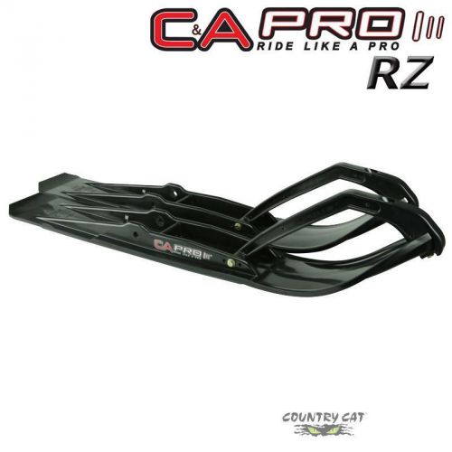 C&amp;a pro razor rz 6&#034; trail snowmobile skis - black with black loops - pair