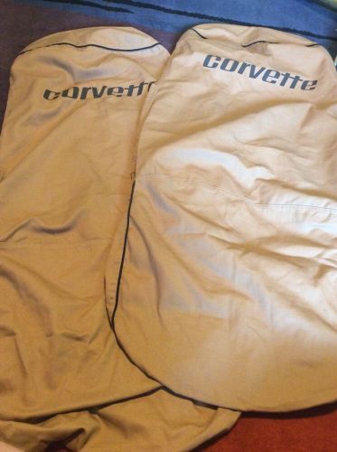 Corvette tan slip on seat covers savers set pair canvas light brown vintage