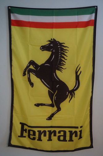 Ferrari scuderia italia yellow logo flag banner man cave garage 3x5 feet
