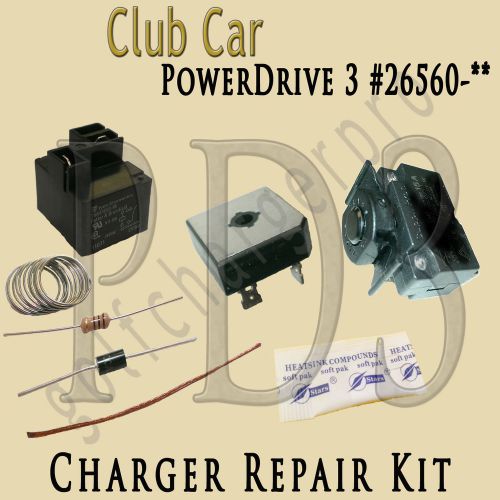 Club car powerdrive 3 #26560 48 volt golf cart battery charger repair kit