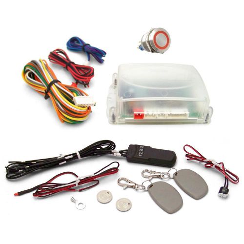 One touch engine start kit with rfid - red illuminated buttonstarter