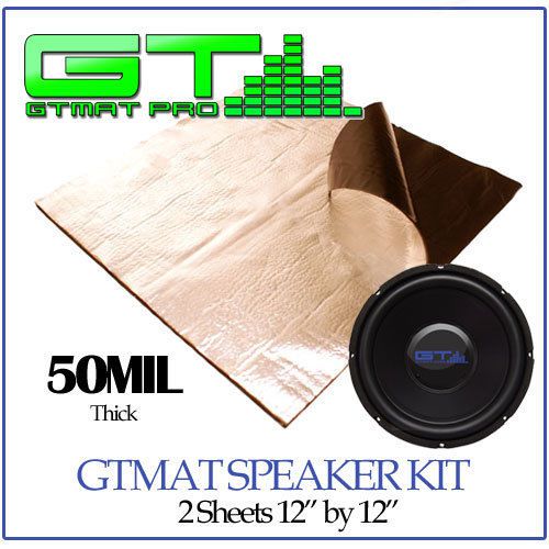 New gtmat pro audio speaker kit sound dampening proofing deadener self adhesive