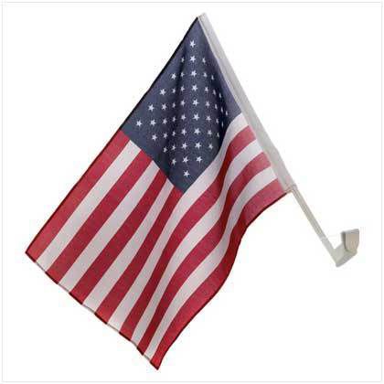 American flag window cling clip on universal car truck suv 4x4 racing
