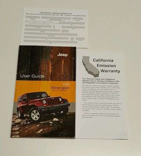 2012 jeep wrangler owners manual user guide 4x4 off road 2wd sport 4 door 2 door