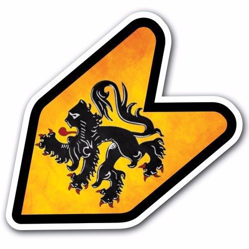 Grunge flanders - jdm wakaba leaf flag decal sticker car macbook shoshinsha