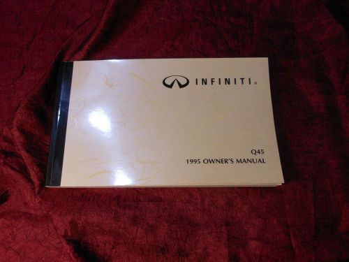 Infiniti 1995 q45 owner&#039;s manual - nice condition - book only