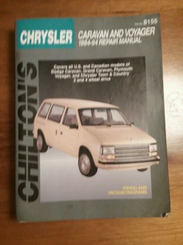 Chilton grand caravan voyager town &amp; country repair manual 1984-1994 8155 van