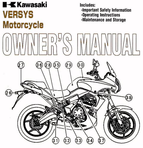 2009 kawasaki versys 650 motorcycle owners manual -kle 650-kle650a9-kawasaki