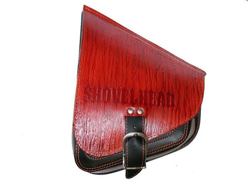 Custom solo leather saddlebag harley bobber softail swing arm 0032