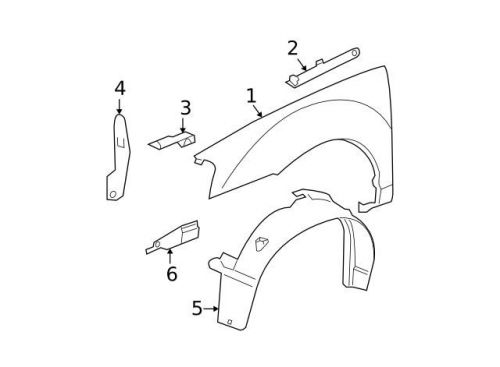 Genuine 2000-2011 gm splash shield 10349809