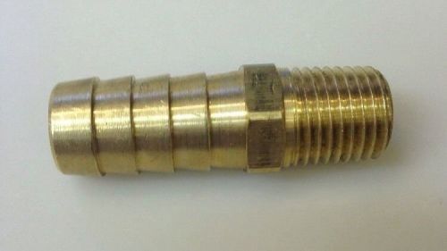 Brass fitting 1/2&#034; hose barb x 1/4&#034; npt - solid brass- hose barb x male pipe-usa