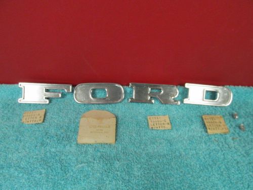 1967-69 ford f series truck  hood letters   nos ford  616