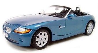 Bmw z4 1:18 scale blue collectible high quality diecast by motormax new in box