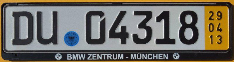 German # 318 license plate + seal + bmw munich bracket + 318i e36 e46